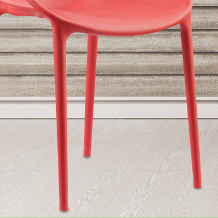 Contemporary Style Dining Chairs Plastic Dining Arm Chairs for Kitchen