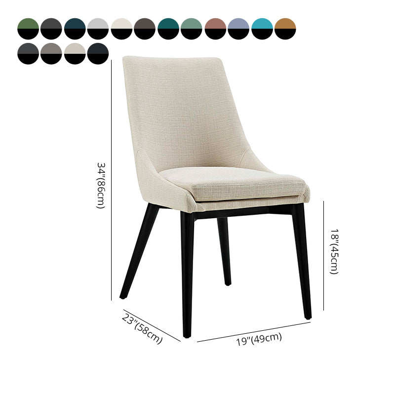 Chaise latérale tapissée contemporaine de restaurant finition mate Parsons dinant la chaise