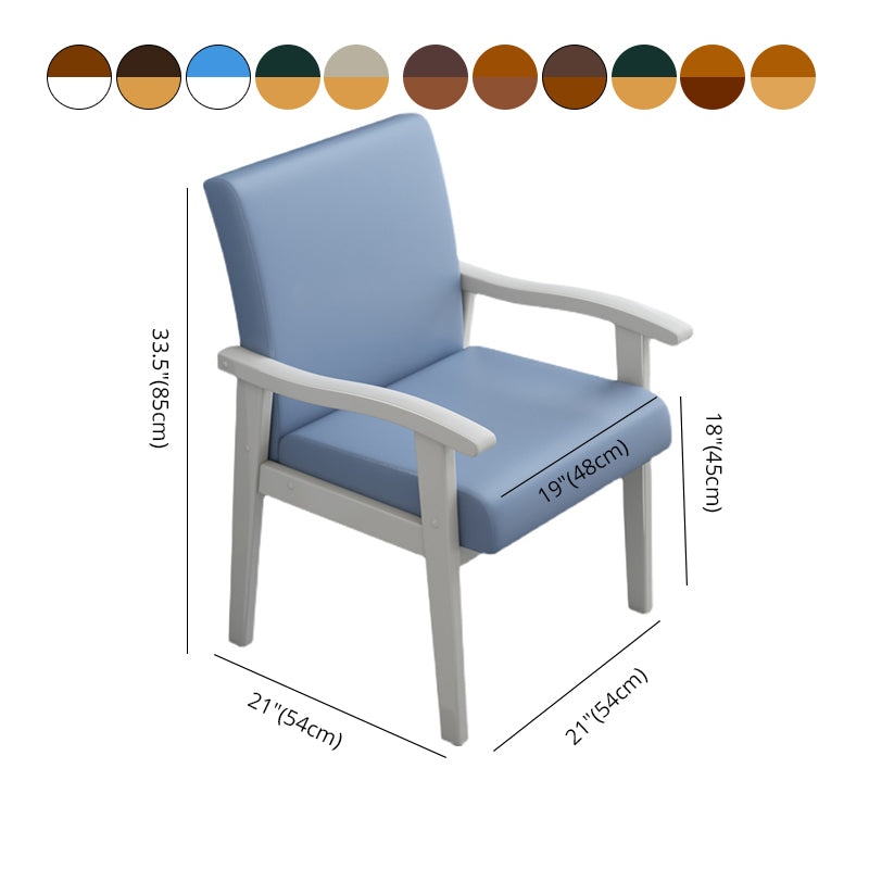 Sillón tapizado con respaldo macizo, sillón de comedor individual con patas de madera