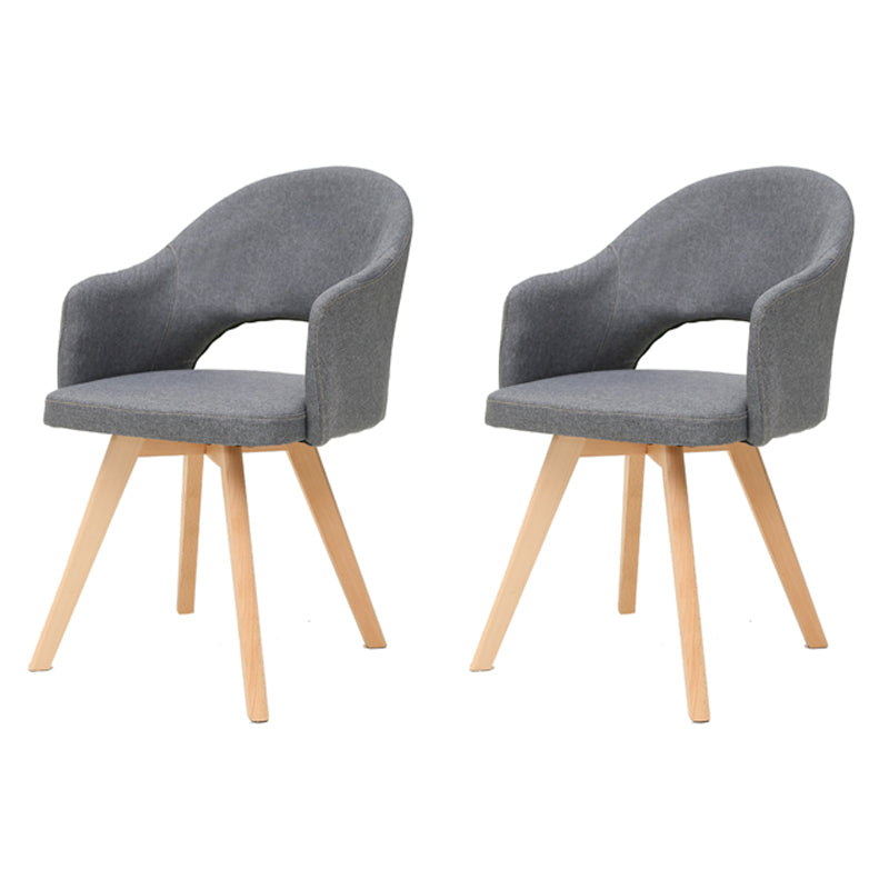 Silla de comedor abierta tapizada contemporánea del final mate de la silla del brazo de la sala de estudio