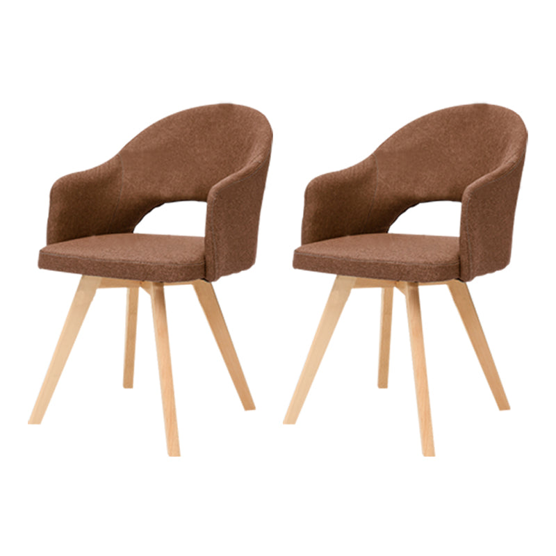 Silla de comedor abierta tapizada contemporánea del final mate de la silla del brazo de la sala de estudio
