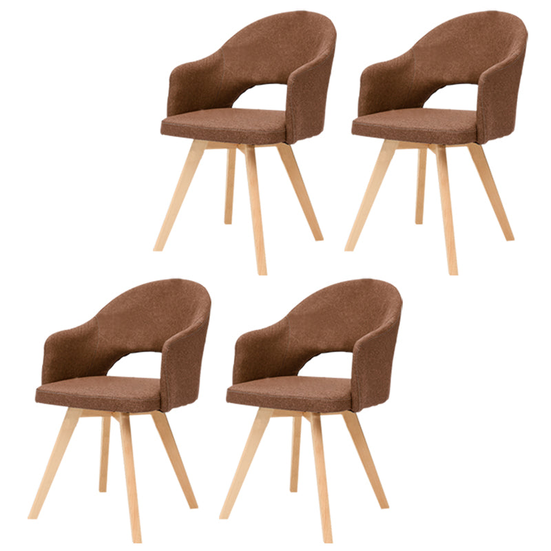Silla de comedor abierta tapizada contemporánea del final mate de la silla del brazo de la sala de estudio