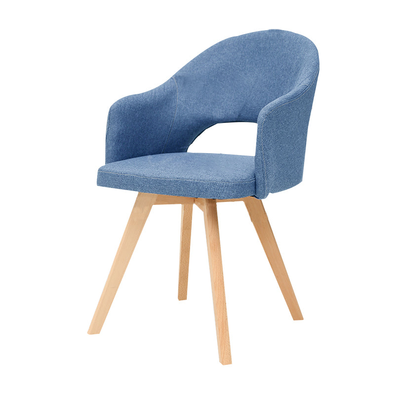 Silla de comedor abierta tapizada contemporánea del final mate de la silla del brazo de la sala de estudio