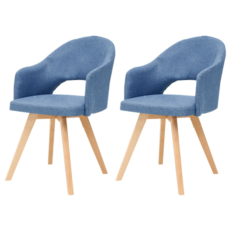 Silla de comedor abierta tapizada contemporánea del final mate de la silla del brazo de la sala de estudio