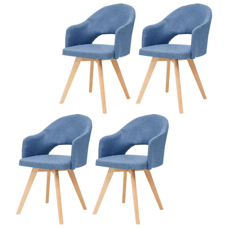 Silla de comedor abierta tapizada contemporánea del final mate de la silla del brazo de la sala de estudio
