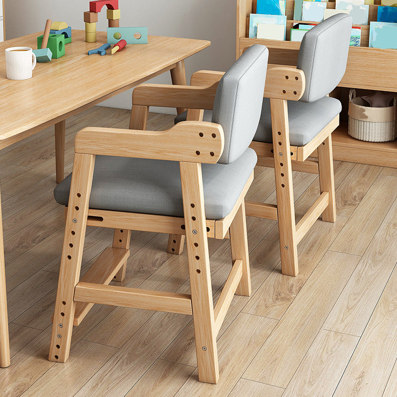 Silla moderna de madera para interiores y exteriores, silla individual de comedor con respaldo abierto y brazo