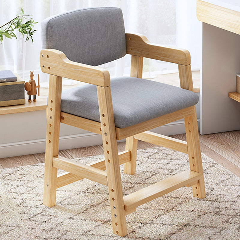 Chaise moderne d'intérieur et d'extérieur en bois, chaise simple à dossier ouvert avec accoudoirs