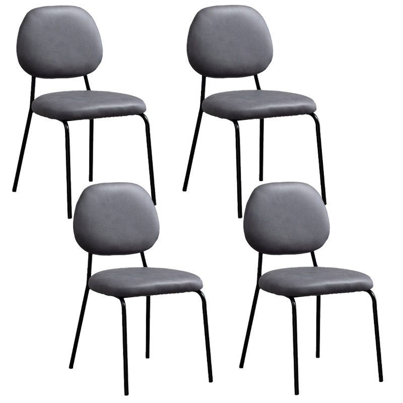 Sillas sin brazos de comedor de metal Glam, respaldo abierto, silla lateral para restaurante
