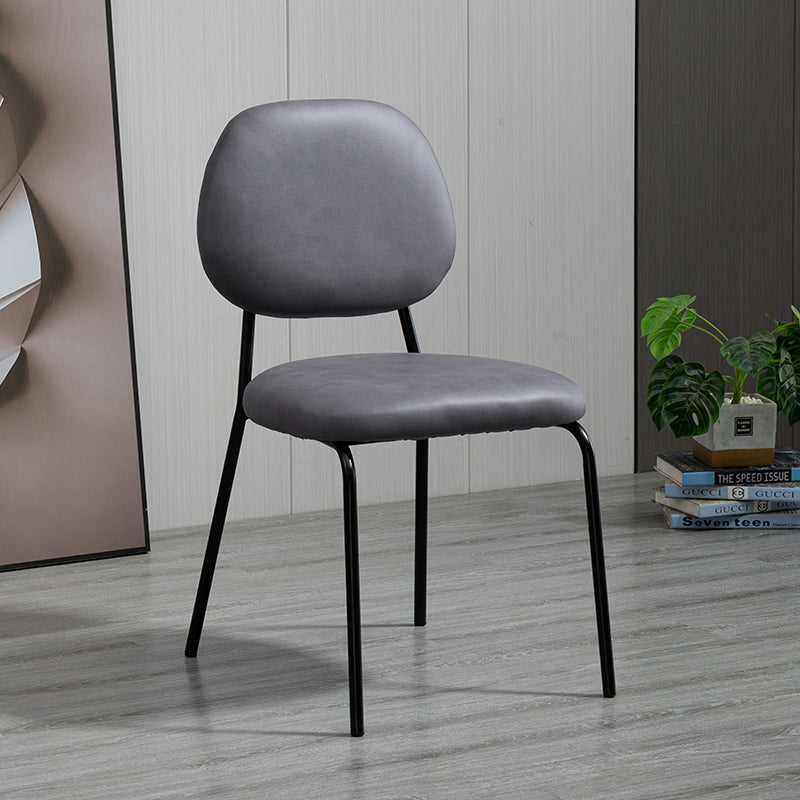 Sillas sin brazos de comedor de metal Glam, respaldo abierto, silla lateral para restaurante