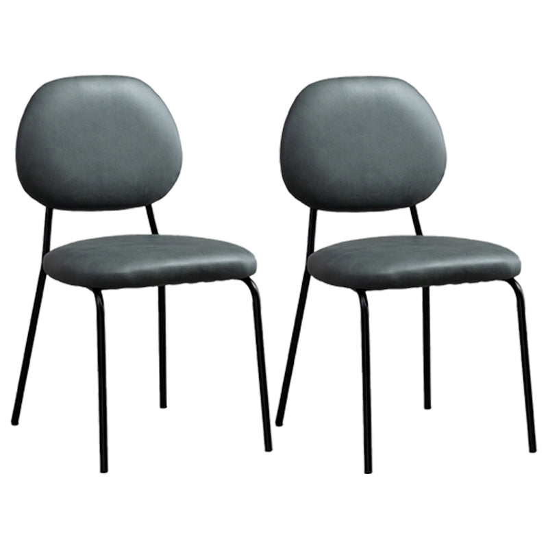 Sillas sin brazos de comedor de metal Glam, respaldo abierto, silla lateral para restaurante