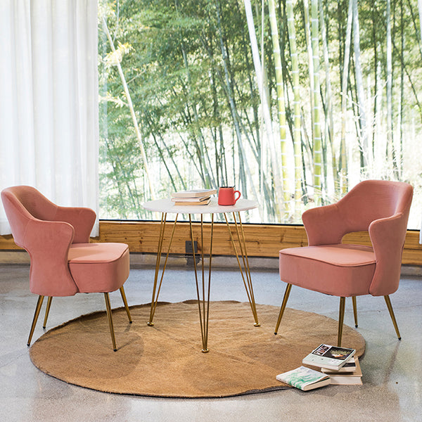 Fauteuils de salle à manger en métal nordique, chaise latérale à dossier ouvert pour Restaurant