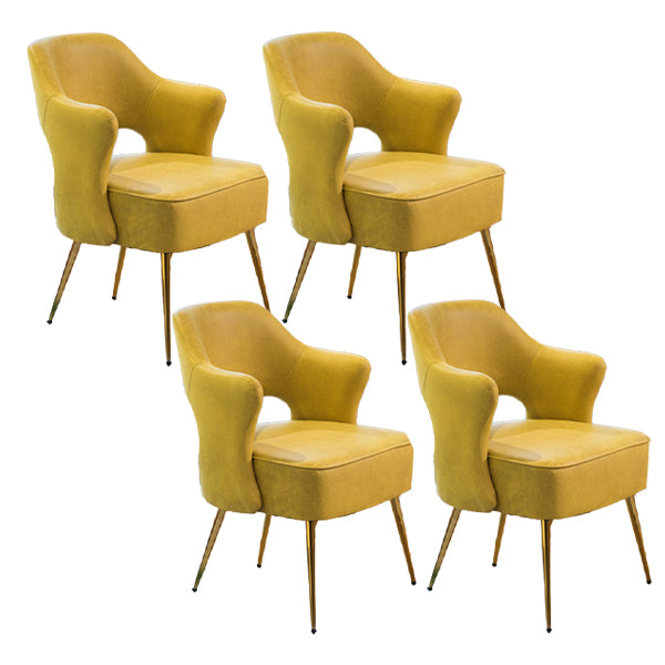 Fauteuils de salle à manger en métal nordique, chaise latérale à dossier ouvert pour Restaurant