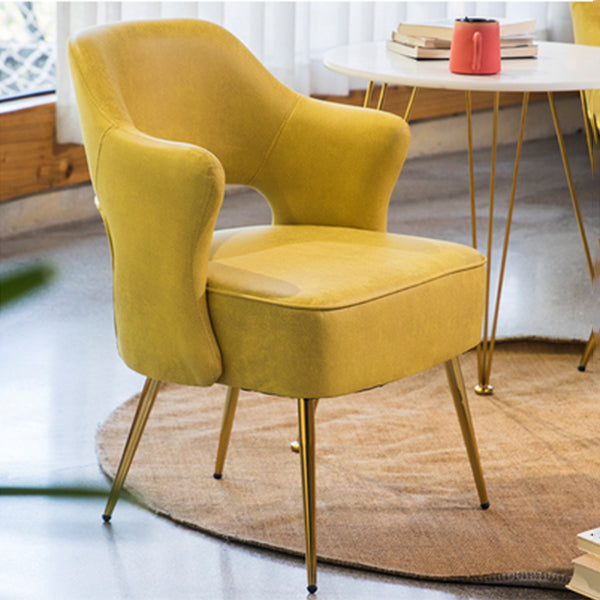 Fauteuils de salle à manger en métal nordique, chaise latérale à dossier ouvert pour Restaurant