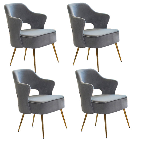 Fauteuils de salle à manger en métal nordique, chaise latérale à dossier ouvert pour Restaurant