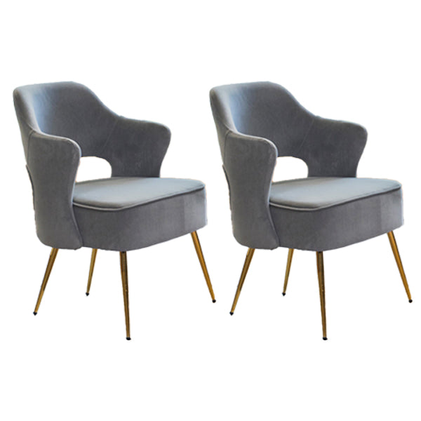 Fauteuils de salle à manger en métal nordique, chaise latérale à dossier ouvert pour Restaurant