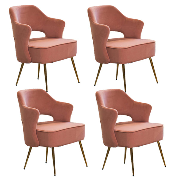 Fauteuils de salle à manger en métal nordique, chaise latérale à dossier ouvert pour Restaurant