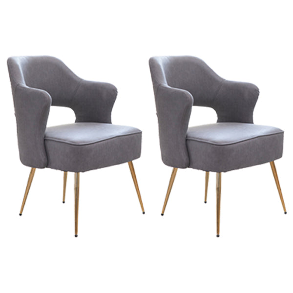 Fauteuils de salle à manger en métal nordique, chaise latérale à dossier ouvert pour Restaurant