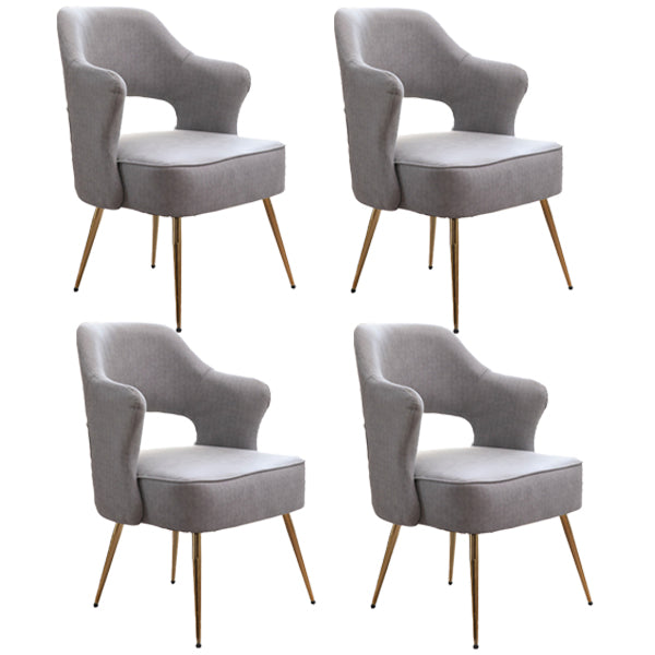 Fauteuils de salle à manger en métal nordique, chaise latérale à dossier ouvert pour Restaurant