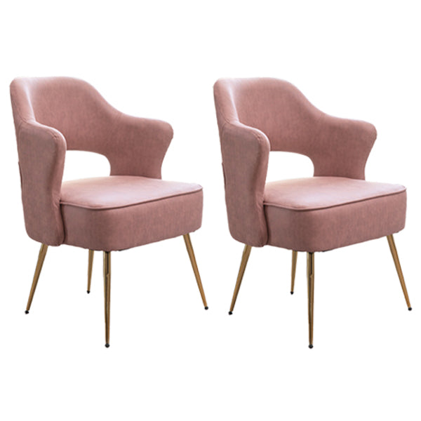 Fauteuils de salle à manger en métal nordique, chaise latérale à dossier ouvert pour Restaurant