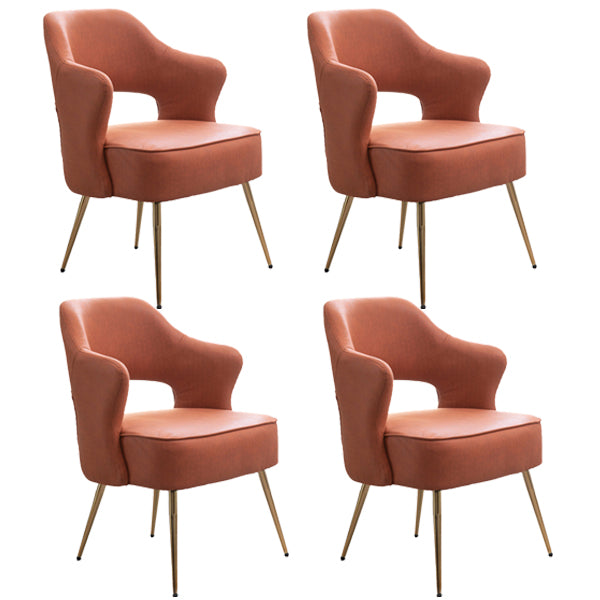 Fauteuils de salle à manger en métal nordique, chaise latérale à dossier ouvert pour Restaurant