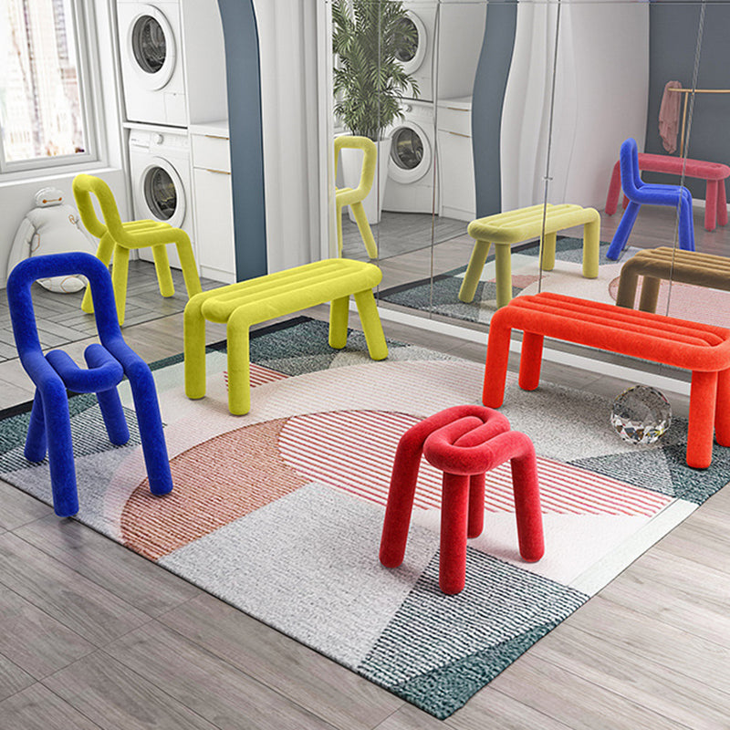 Silla de terciopelo de estilo moderno, juego de sillas laterales con respaldo abierto para cocina y comedor