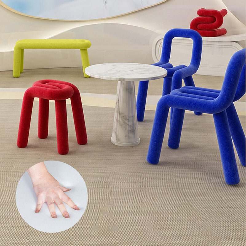 Silla de terciopelo de estilo moderno, juego de sillas laterales con respaldo abierto para cocina y comedor
