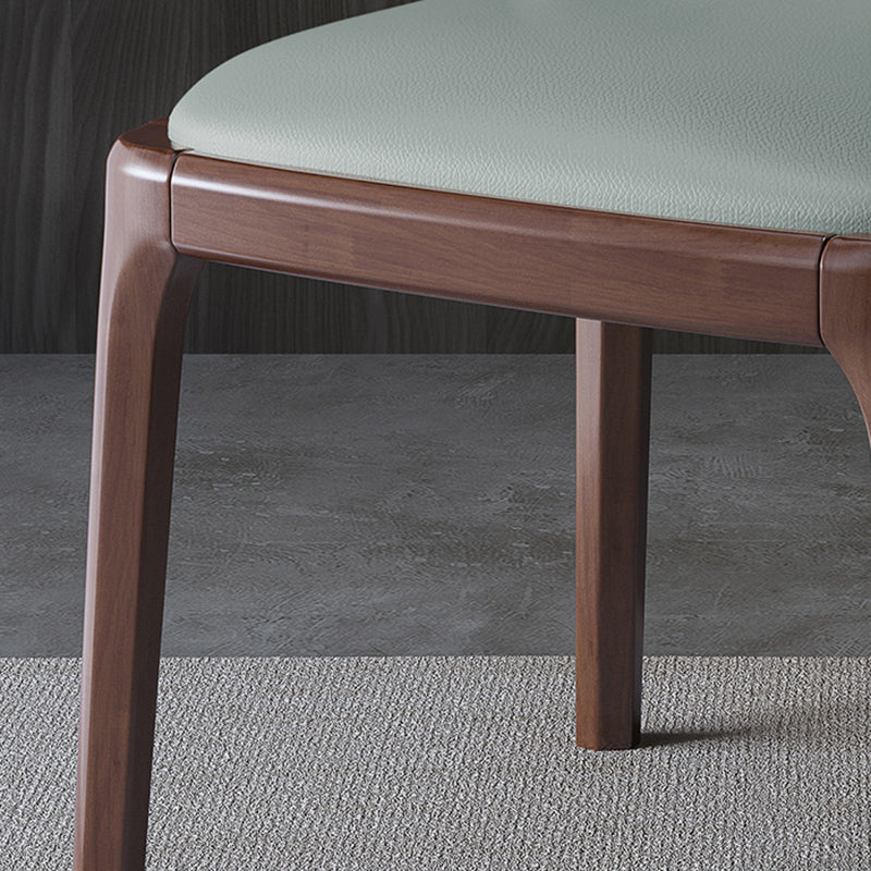 Ensemble de chaises scandinaves en bois d'hévéa, chaise de salle à manger à dossier solide (Ensemble de 2)
