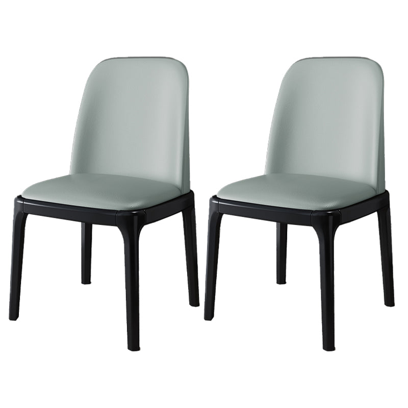 Ensemble de chaises scandinaves en bois d'hévéa, chaise de salle à manger à dossier solide (Ensemble de 2)