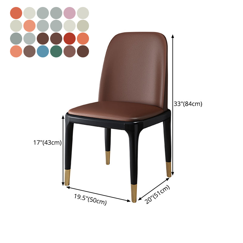Ensemble de chaises scandinaves en bois d'hévéa, chaise de salle à manger à dossier solide (Ensemble de 2)