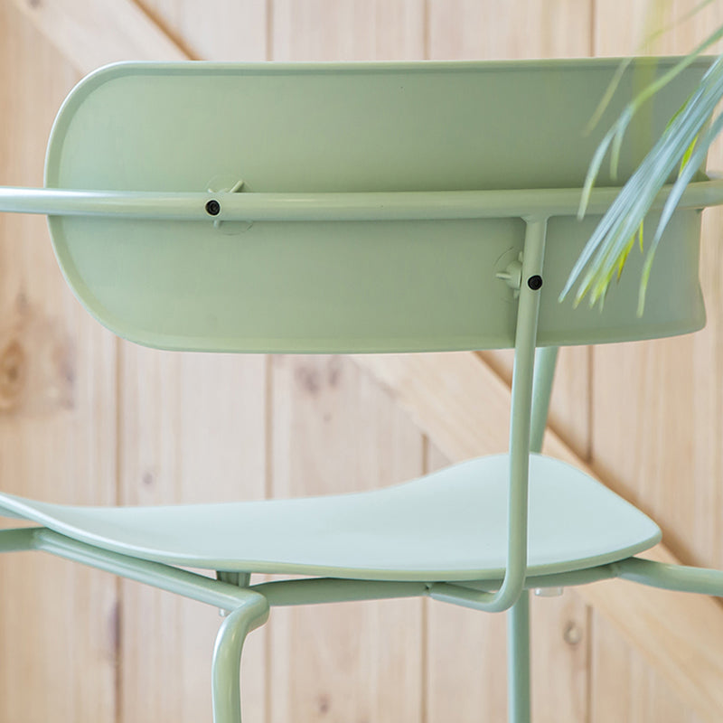 Chaises de salle à manger de cuisine de style industriel Fauteuils empilables avec pieds en métal (Ensemble de 4)