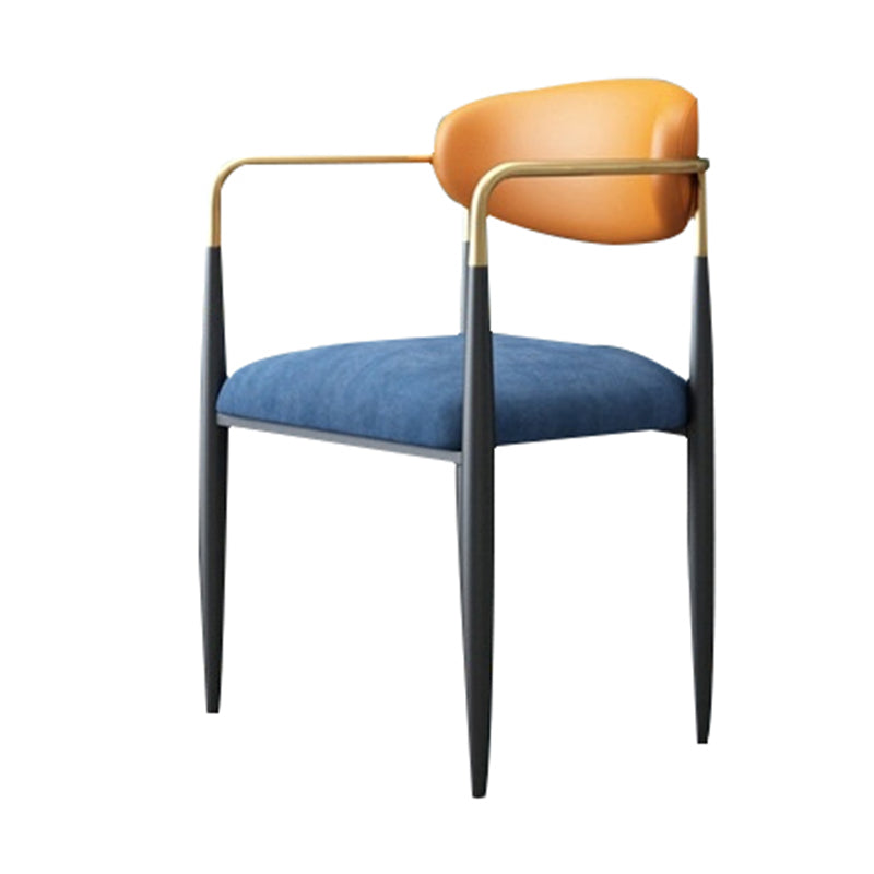 Metalen stoelen in Scandinavische stijl Set keuken eetkamer open achterste stoel