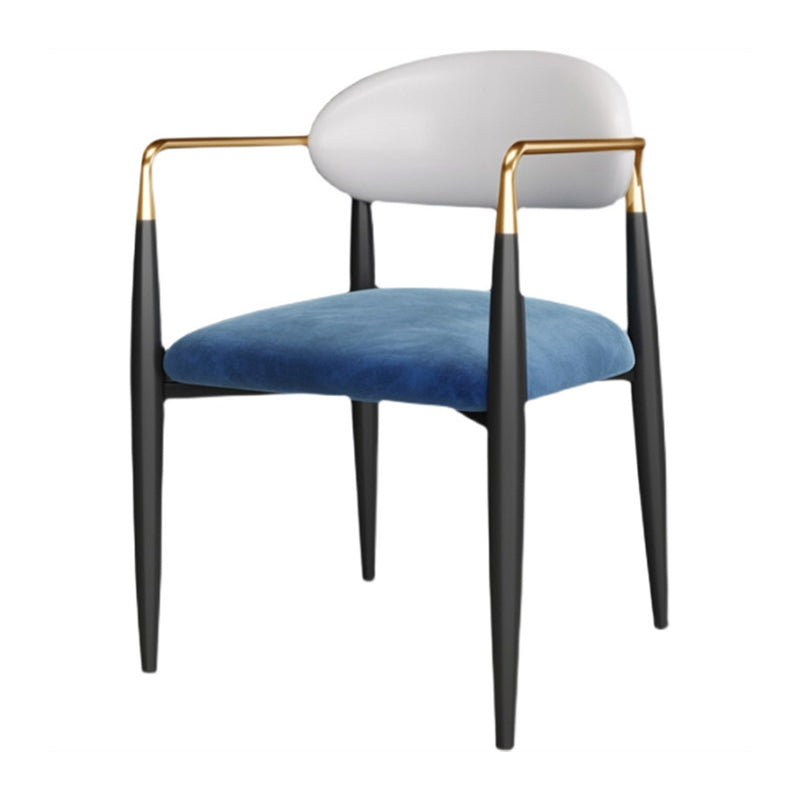 Metalen stoelen in Scandinavische stijl Set keuken eetkamer open achterste stoel
