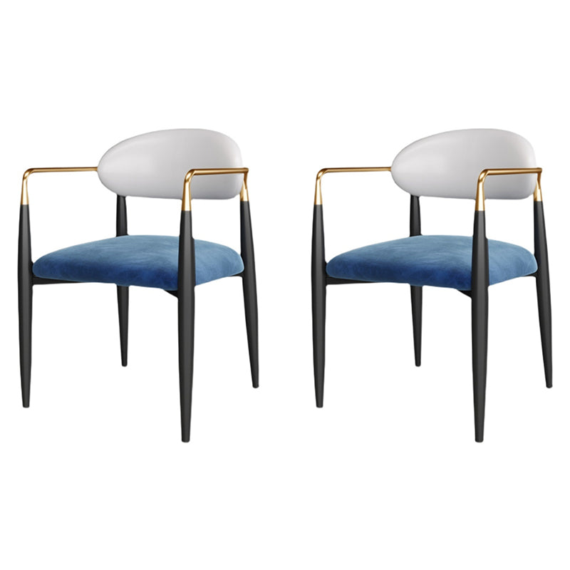 Metalen stoelen in Scandinavische stijl Set keuken eetkamer open achterste stoel