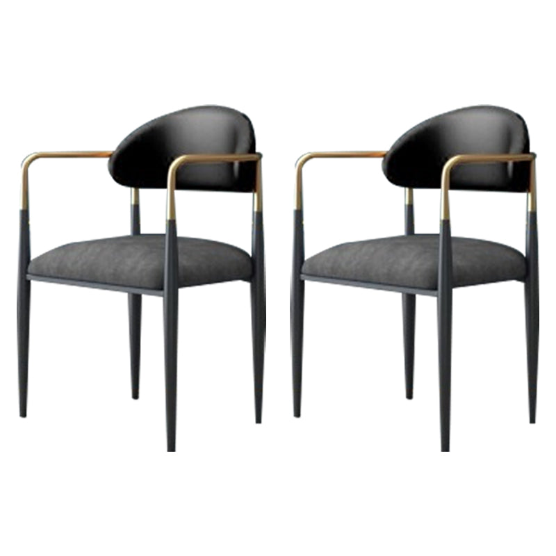 Metalen stoelen in Scandinavische stijl Set keuken eetkamer open achterste stoel