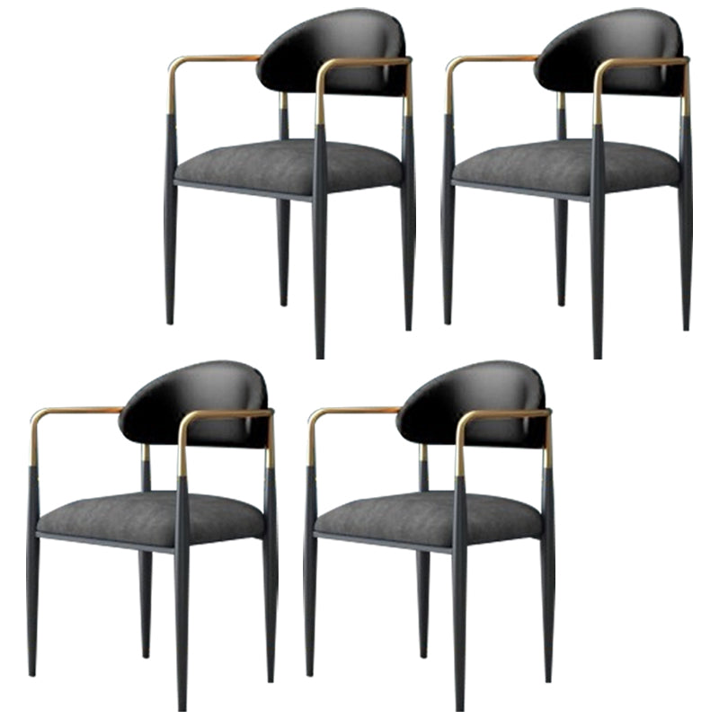 Metalen stoelen in Scandinavische stijl Set keuken eetkamer open achterste stoel