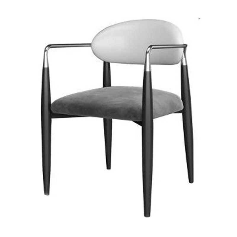Metalen stoelen in Scandinavische stijl Set keuken eetkamer open achterste stoel