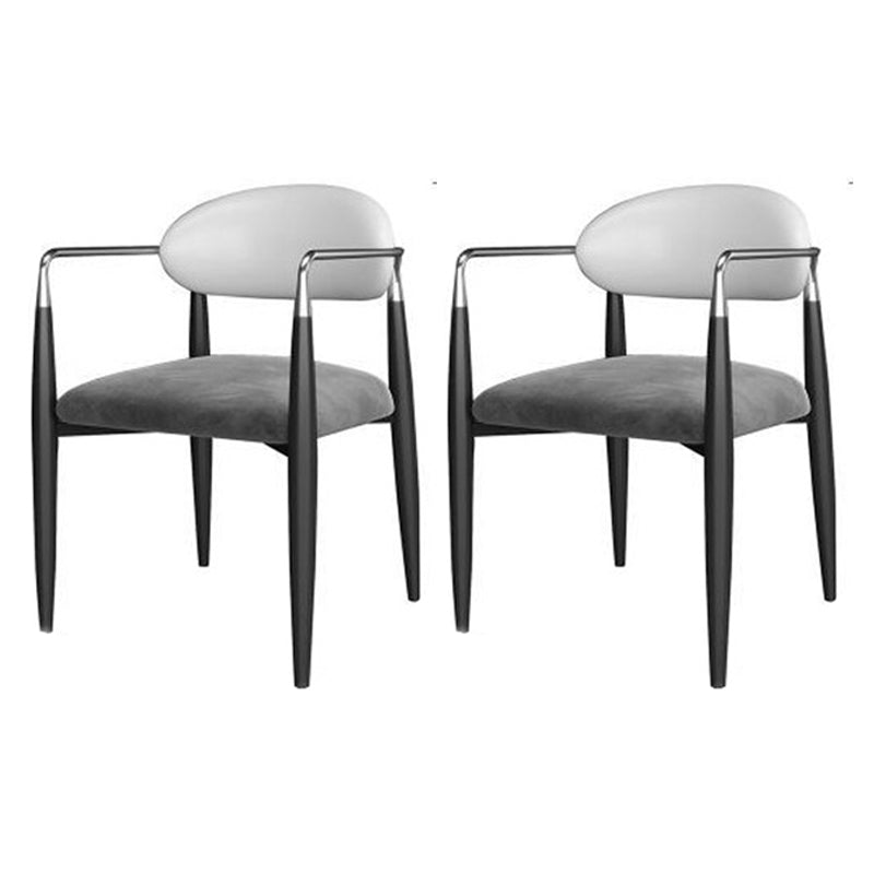 Metalen stoelen in Scandinavische stijl Set keuken eetkamer open achterste stoel