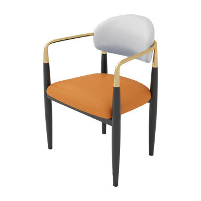 Metalen stoelen in Scandinavische stijl Set keuken eetkamer open achterste stoel