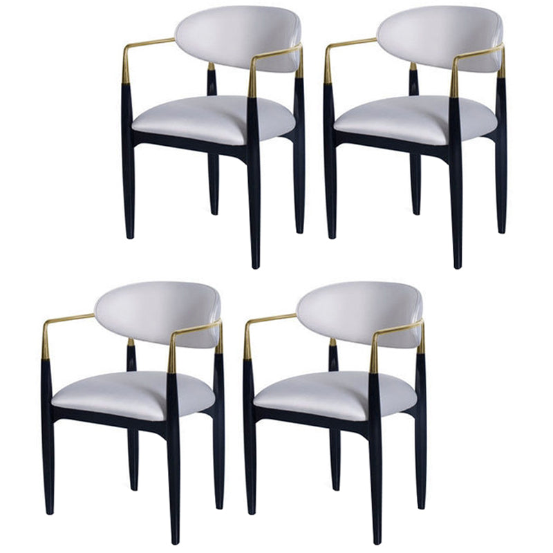 Metalen stoelen in Scandinavische stijl Set keuken eetkamer open achterste stoel