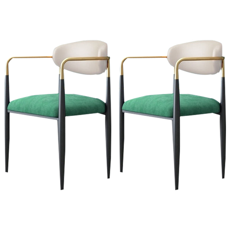 Metalen stoelen in Scandinavische stijl Set keuken eetkamer open achterste stoel