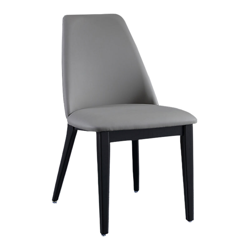 Chaise d'appoint de restaurant en cuir industriel Chaise de salle à manger Parsons au fini mat (Ensemble de 2)