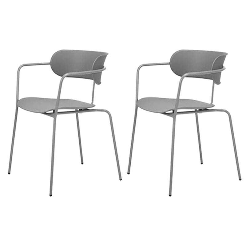 Sillas de comedor de metal de estilo industrial, sillas de comedor apilables para cocina