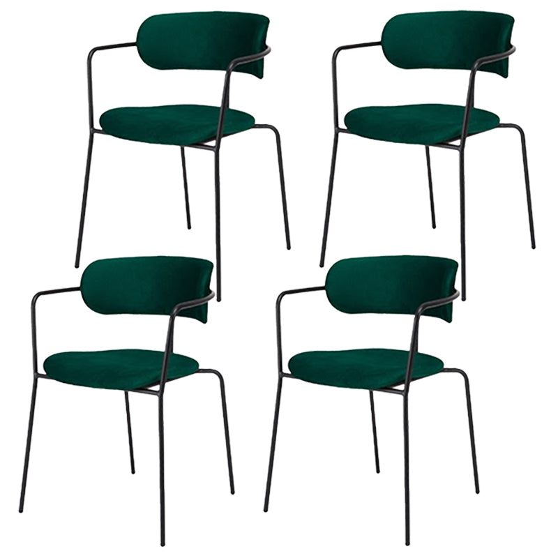 Sillas de comedor de metal de estilo industrial, sillas de comedor apilables para cocina