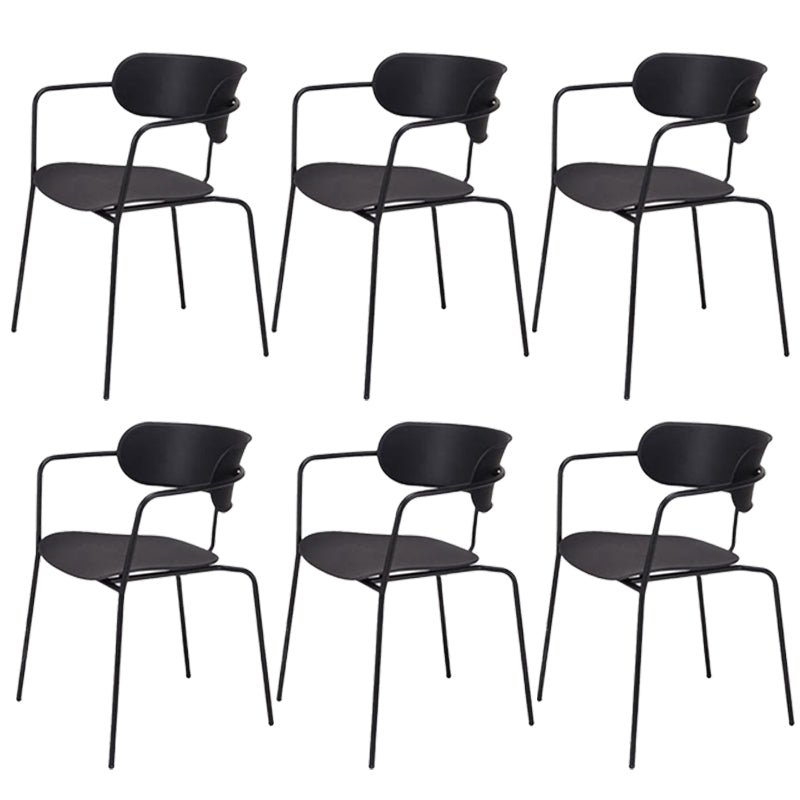 Sillas de comedor de metal de estilo industrial, sillas de comedor apilables para cocina