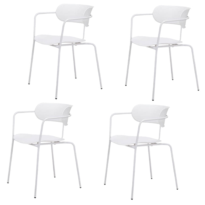 Sillas de comedor de metal de estilo industrial, sillas de comedor apilables para cocina