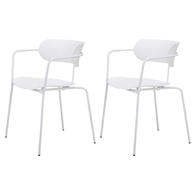 Sillas de comedor de metal de estilo industrial, sillas de comedor apilables para cocina