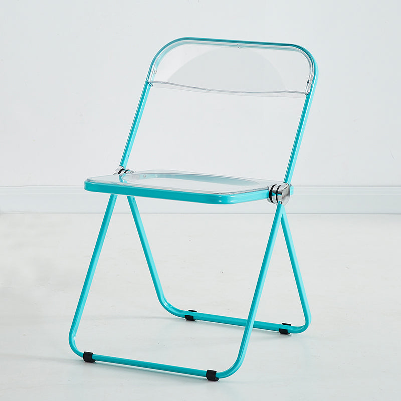 Chaise d'intérieur et d'extérieur moderne, chaise d'appoint en métal, pliable, à dossier ouvert, pour salle à manger