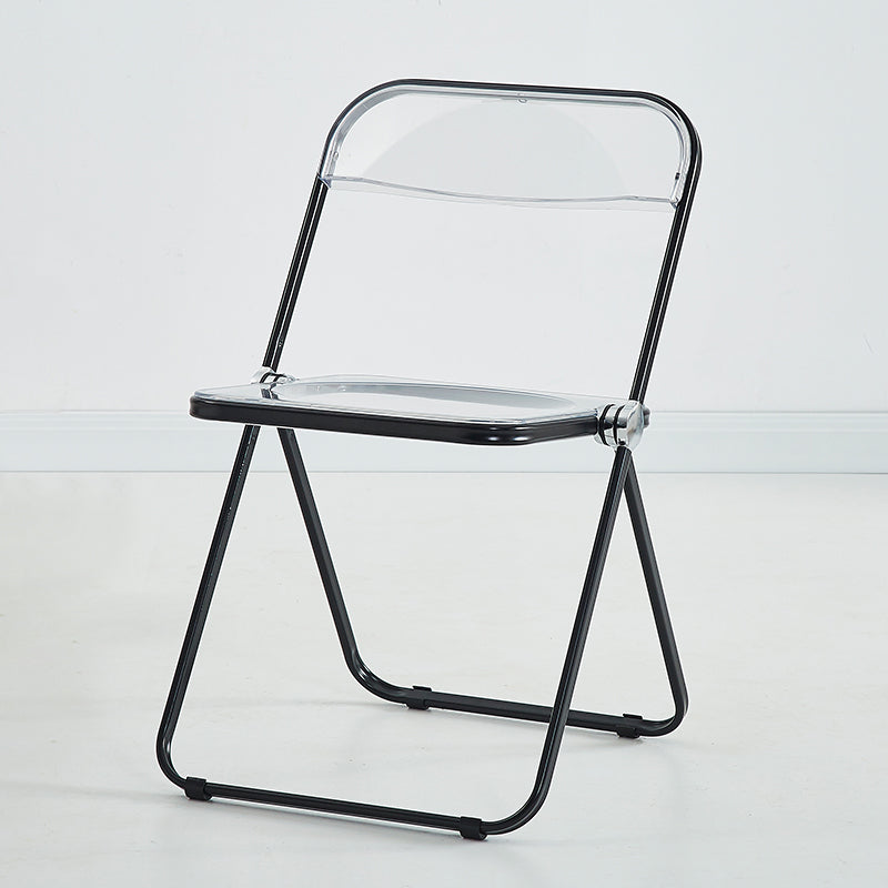 Chaise d'intérieur et d'extérieur moderne, chaise d'appoint en métal, pliable, à dossier ouvert, pour salle à manger