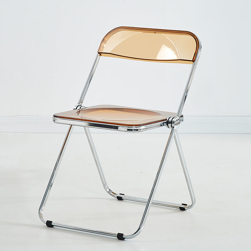 Chaise d'intérieur et d'extérieur moderne, chaise d'appoint en métal, pliable, à dossier ouvert, pour salle à manger