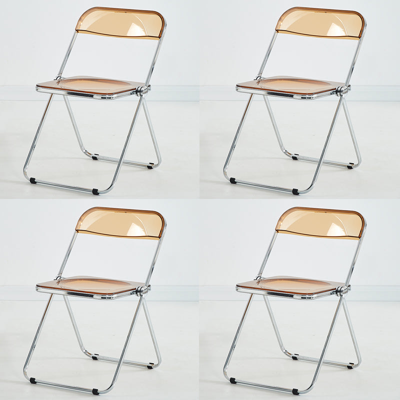 Chaise d'intérieur et d'extérieur moderne, chaise d'appoint en métal, pliable, à dossier ouvert, pour salle à manger